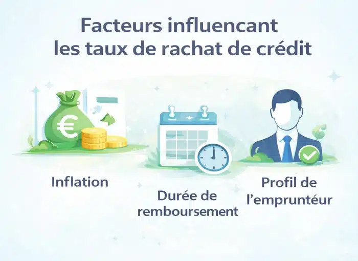 Facteurs influençant les taux de rachat de crédits : inflation, durée de remboursement et profil de l’emprunteur