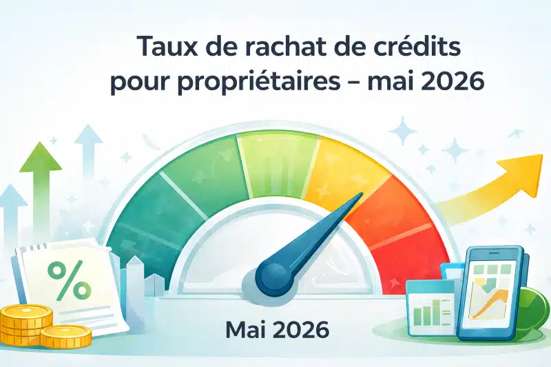 Taux de rachat de crédits pour propriétaires en mai 2026 : stables sur les durées longues