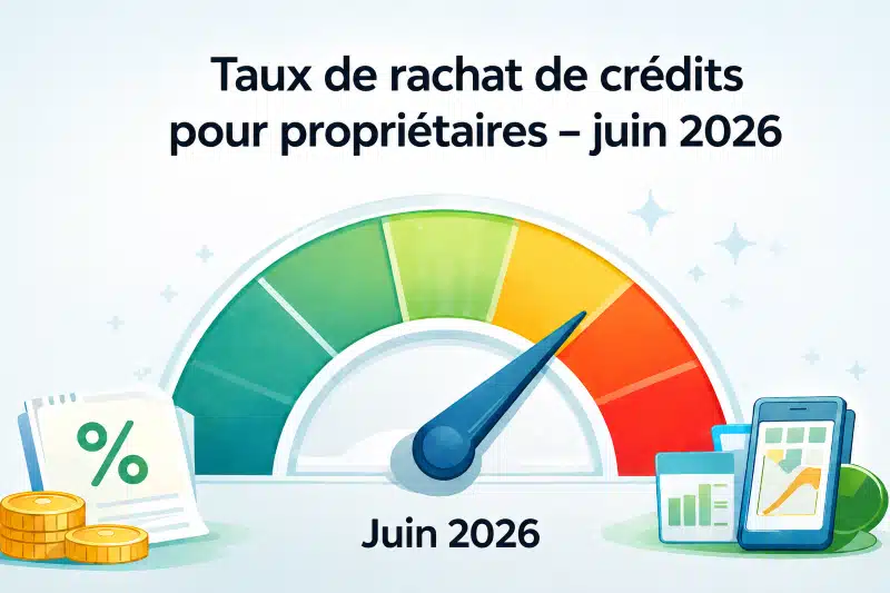 Taux de rachat de crédits pour propriétaires avec et sans hypothèque en juin 2026