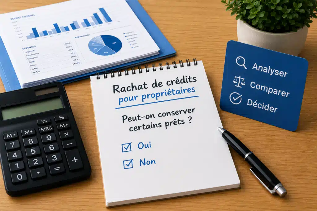 Question sur la conservation de certains prêts lors d'un rachat de crédits pour propriétaires